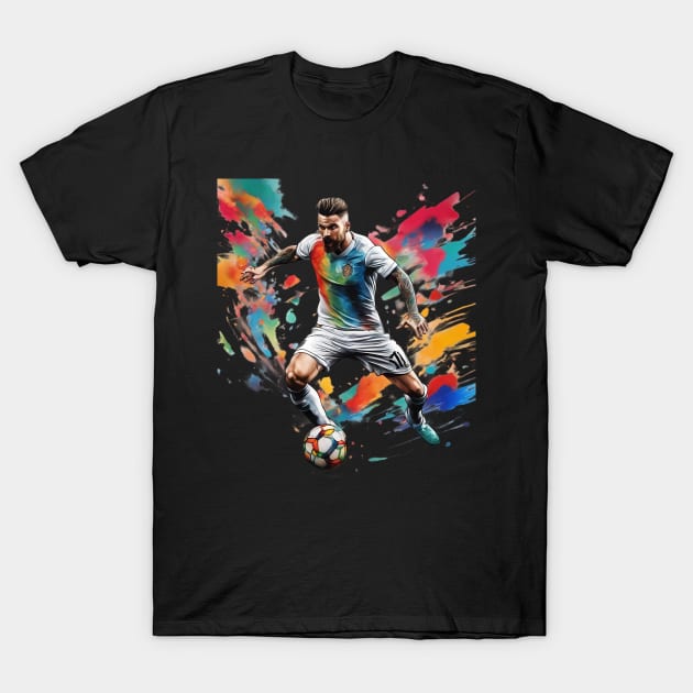 Football Striker T-Shirt by animegirlnft